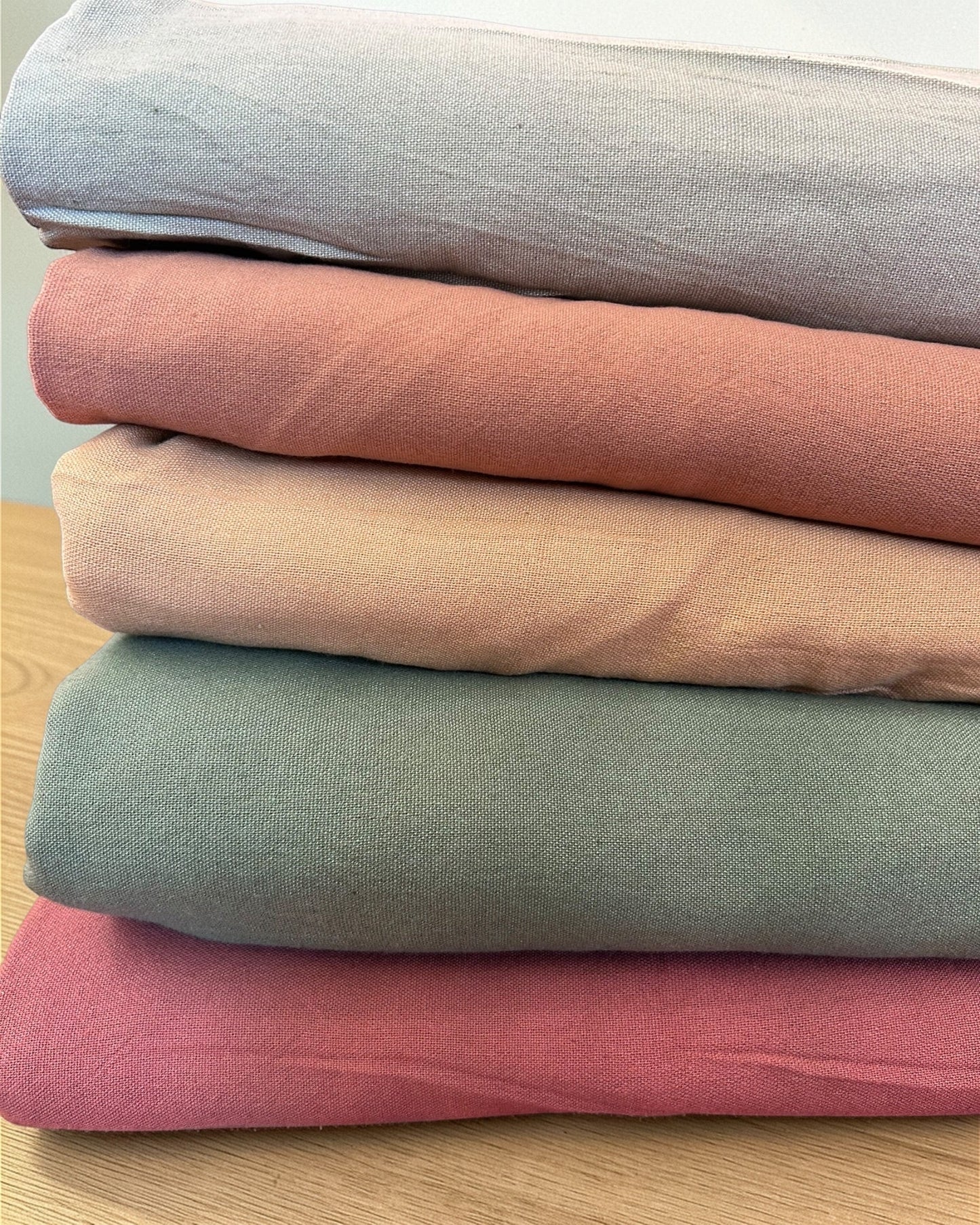 Naturgefärbter Bambus-Baumwollstoff aus Nepal, Detailaufnahme
