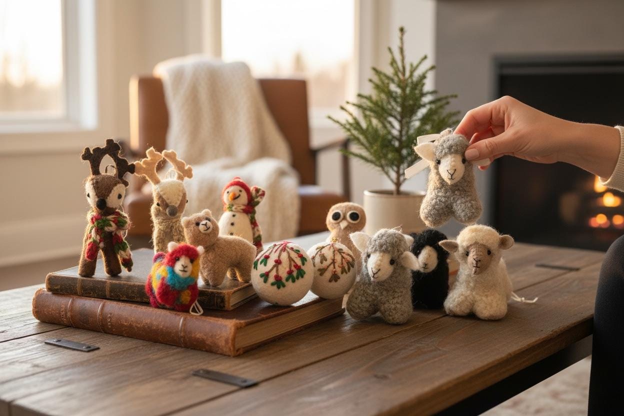 Handgefilzte Anhänger | 100 % Wolle