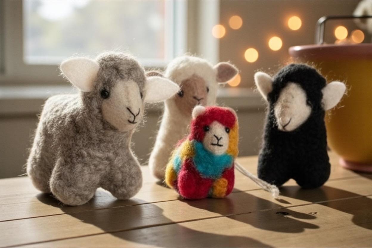 Handgefilzte Anhänger | 100 % Wolle