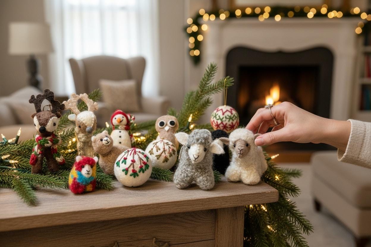 Handgefilzte Anhänger | 100 % Wolle