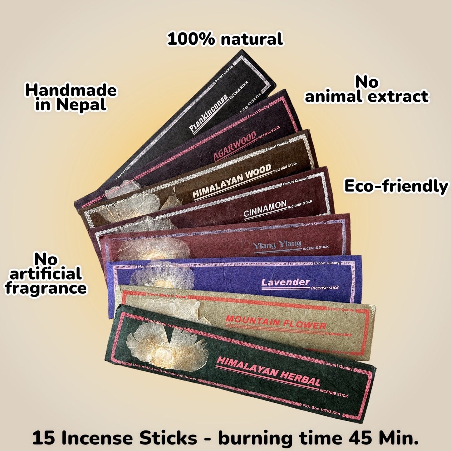 Himalayan Herbal Räucherstäbchen | Amber + Kampfer