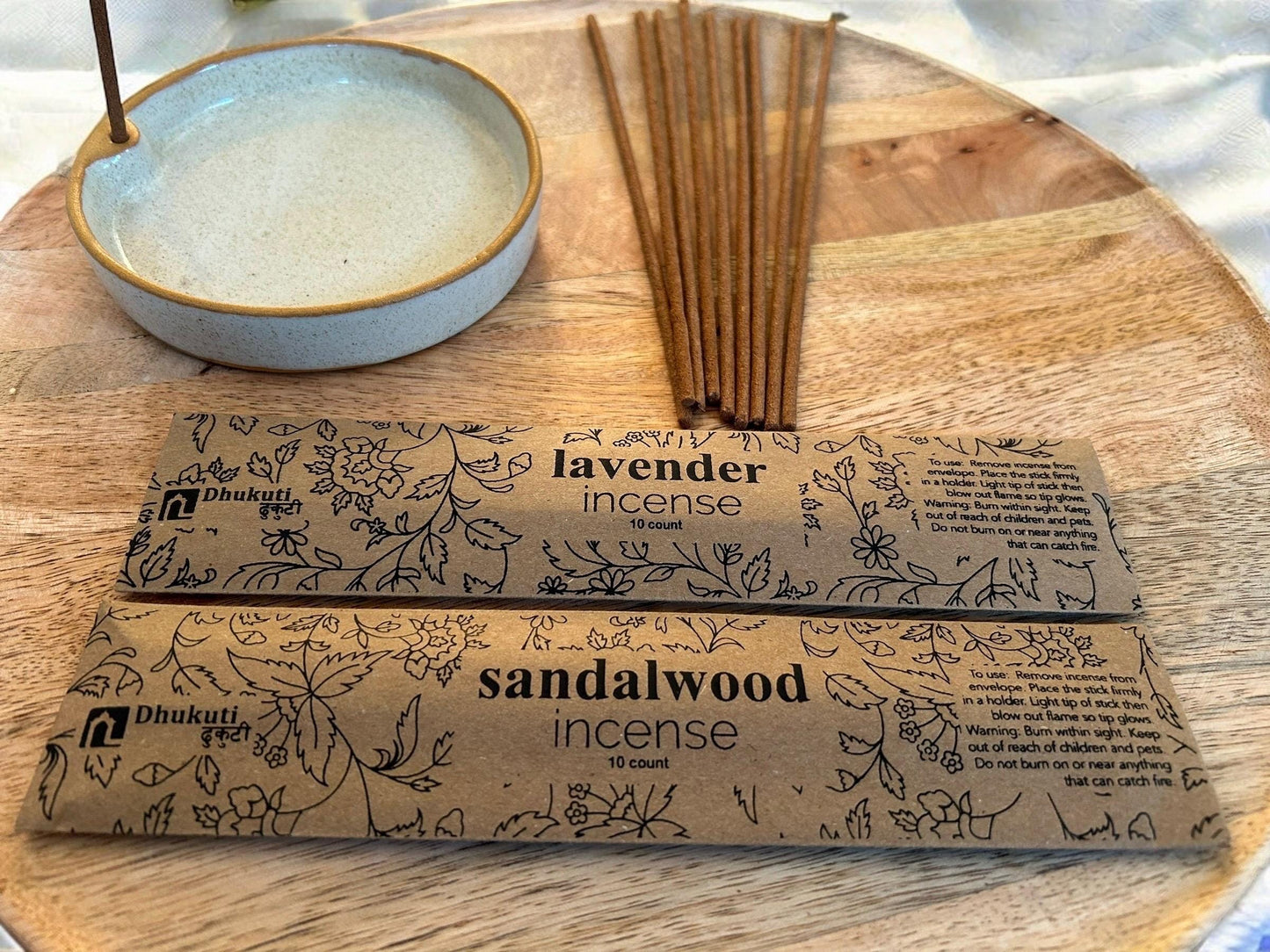 Traditionell handgerollte Räucherstäbchen | mildes Aroma | Sandelholz, Lavendel, Zimt