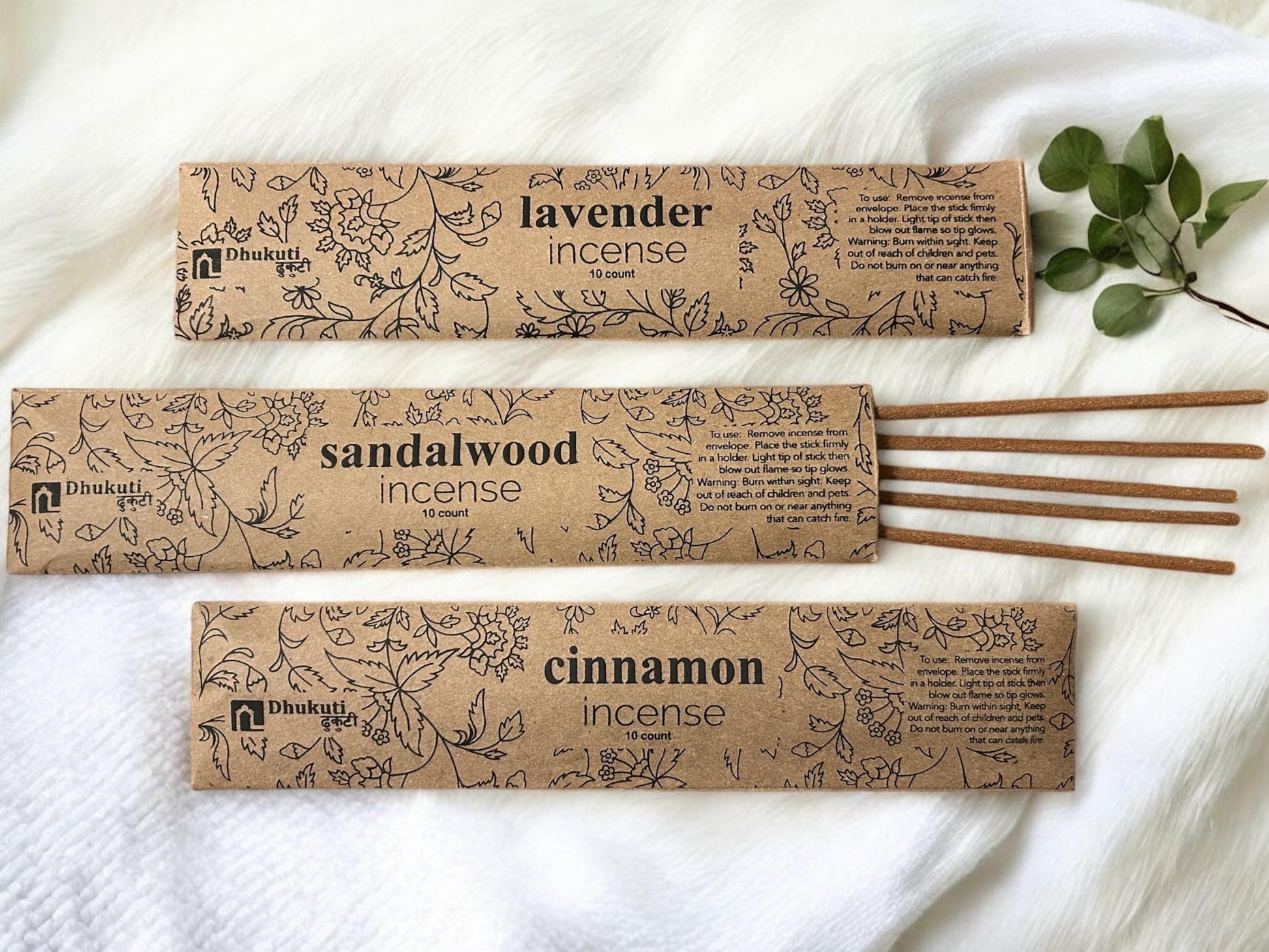 Traditionell handgerollte Räucherstäbchen | mildes Aroma | Sandelholz, Lavendel, Zimt