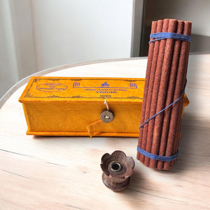 Yogi + Yogini Räucherstäbchen | Dhoop Sticks mit Stäbchenhalter