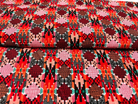 Dhaka-Stoff | Traditionelles Nepal-Muster