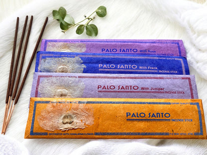 Palo Santo Räucherstäbchen | Wacholder, Weihrauch oder Rose