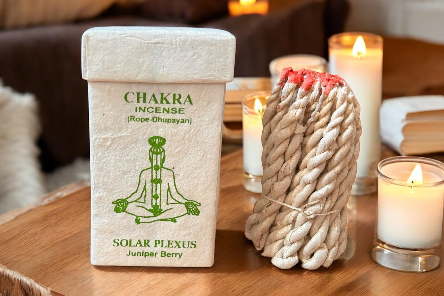 Räucherschnüre Set - Chakra - 7 Sorten + Keramikhalter