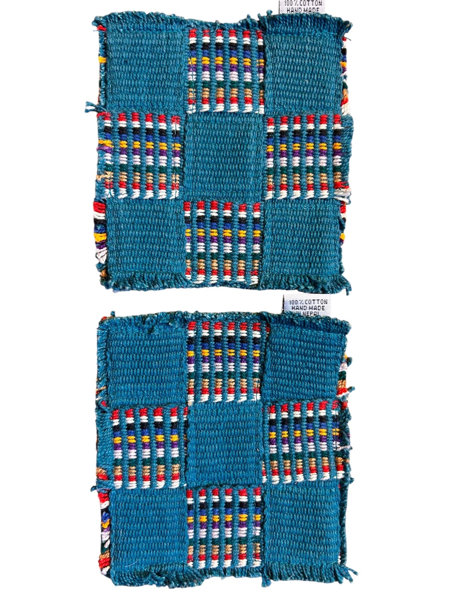 Handgemachte Tassenuntersetzer | Handgewebt | Baumwolle