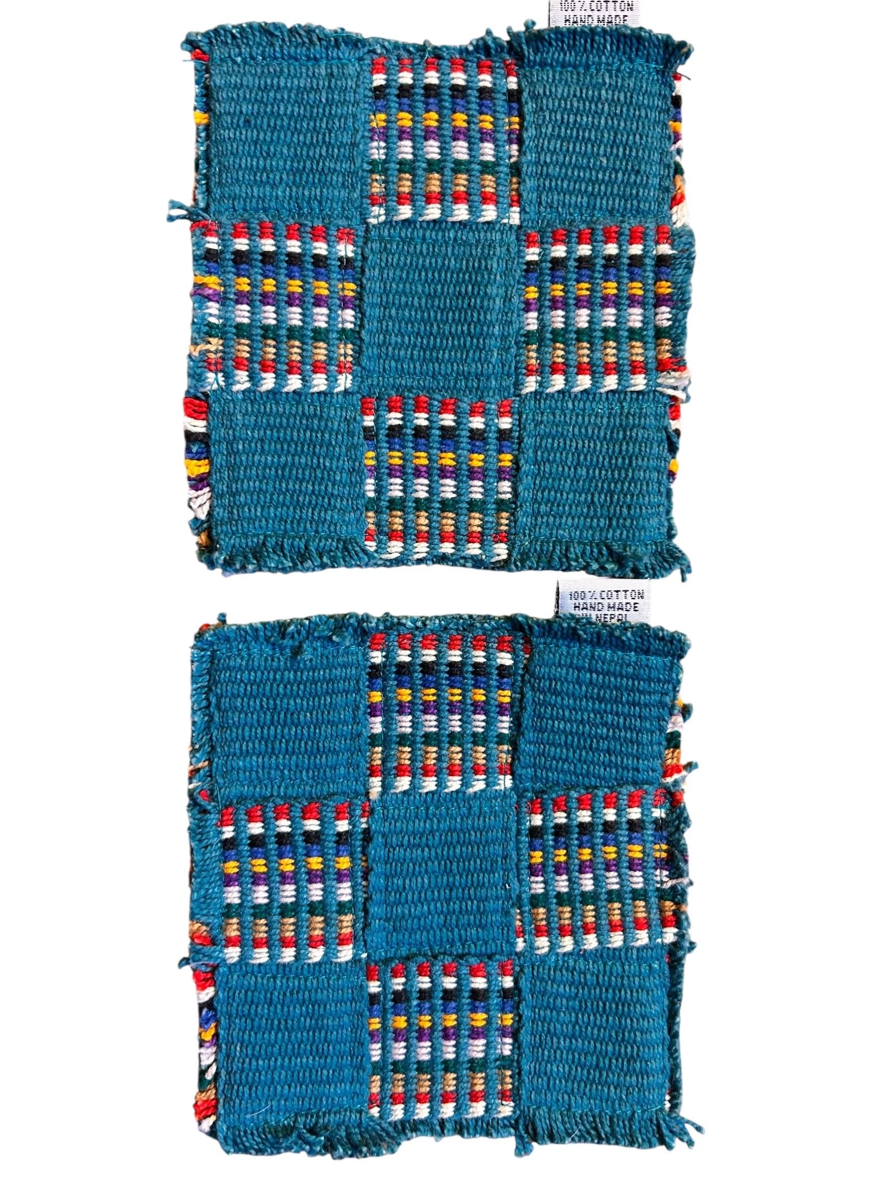Handgemachte Tassenuntersetzer | Handgewebt | Baumwolle