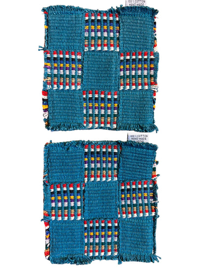 Handgemachte Tassenuntersetzer | Handgewebt | Baumwolle
