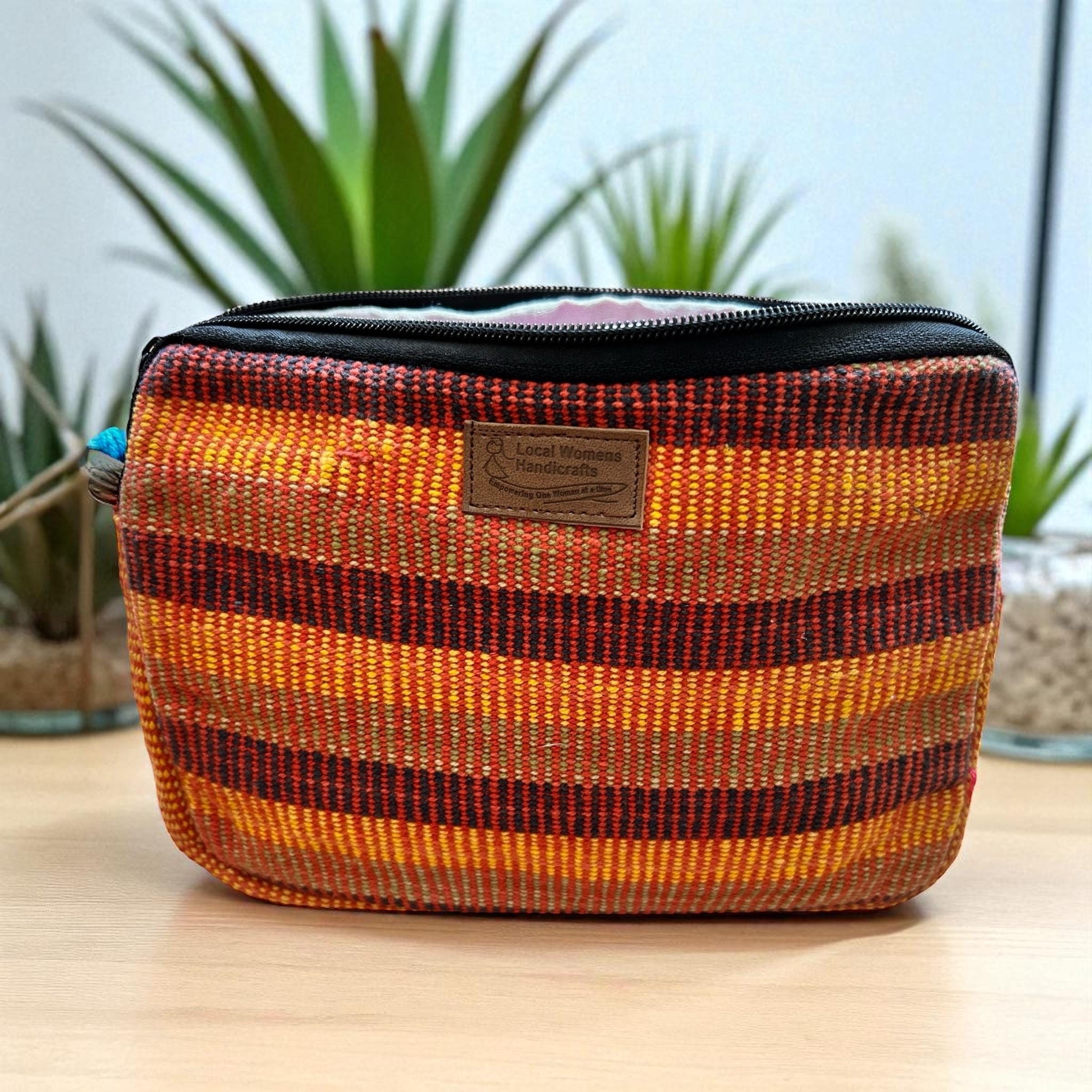 Handgewebte Baumwoll-Umhängetasche | Upcycling