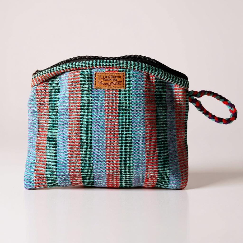 Waschtasche Gheri | Handgewebte Baumwolle