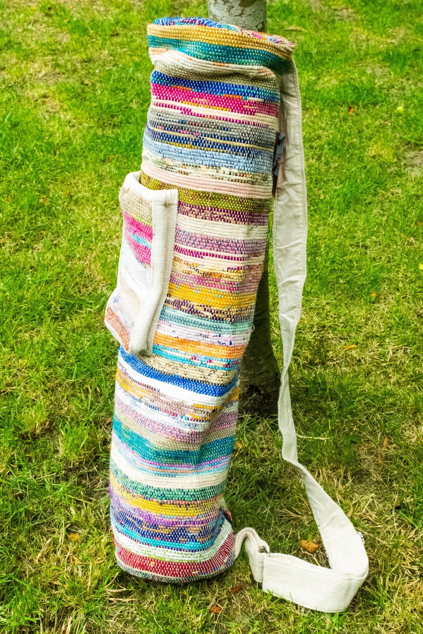 Bunte Yogatasche Sari | Handgewebt