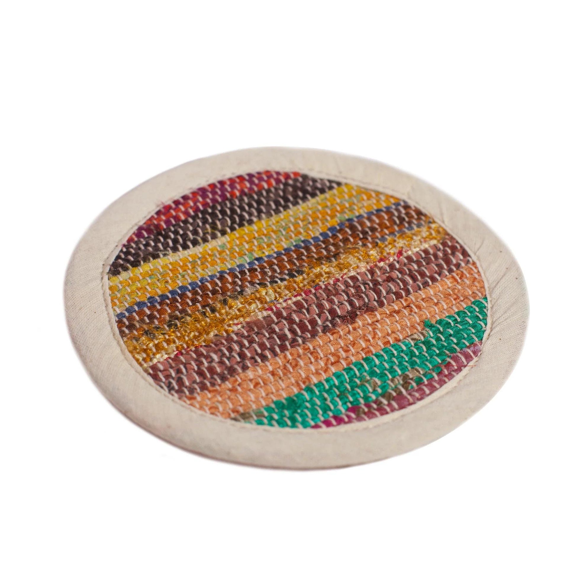 Bunte Untersetzer Sari | Upcycling