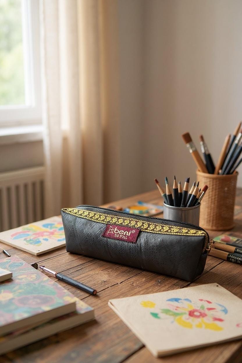 Federtasche | Fahhradschlauch-Upcycling