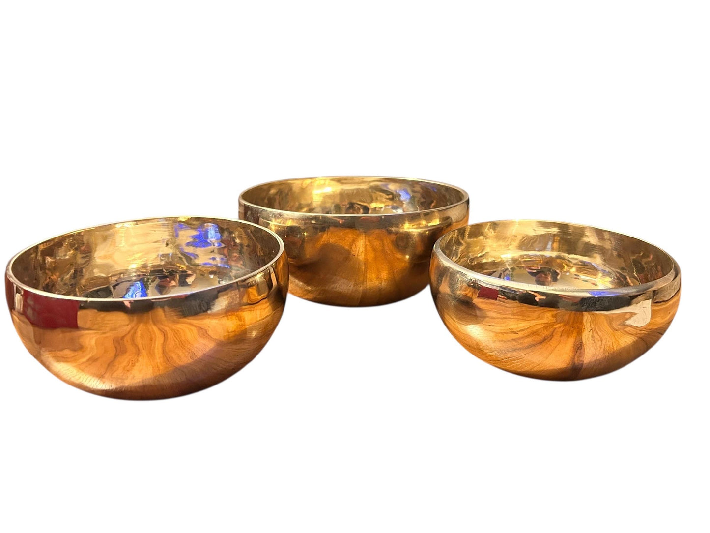 Handgefertigte Klangschale aus Nepal – Glatte Bronze Singing Bowl | Meditationsschale mit Kissen & Klöppel | Yoga, Meditation Sound Healing