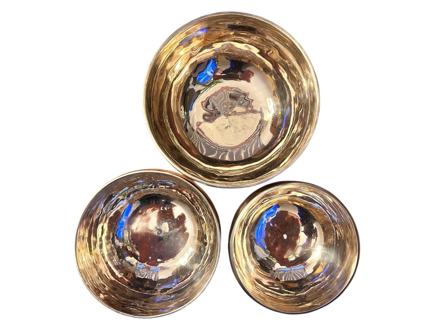 Handgefertigte Klangschale aus Nepal – Glatte Bronze Singing Bowl | Meditationsschale mit Kissen & Klöppel | Yoga, Meditation Sound Healing