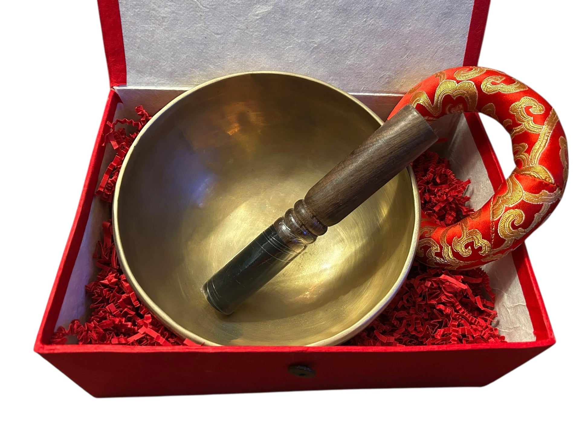 Handgefertigte Klangschale aus Nepal – Matte Bronze Singing Bowl | Meditationsschale mit Kissen & Klöppel | Yoga, Meditation Sound Healing