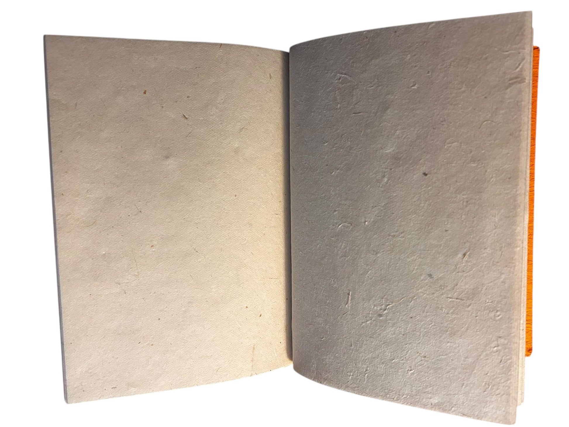 Edles, Handgemachtes Loktapapier Notizbuch mit Blattverzierung aus Nepal | 60 Seiten | Nachhaltiges Tagebuch, Eco Friendly Handmade Journal