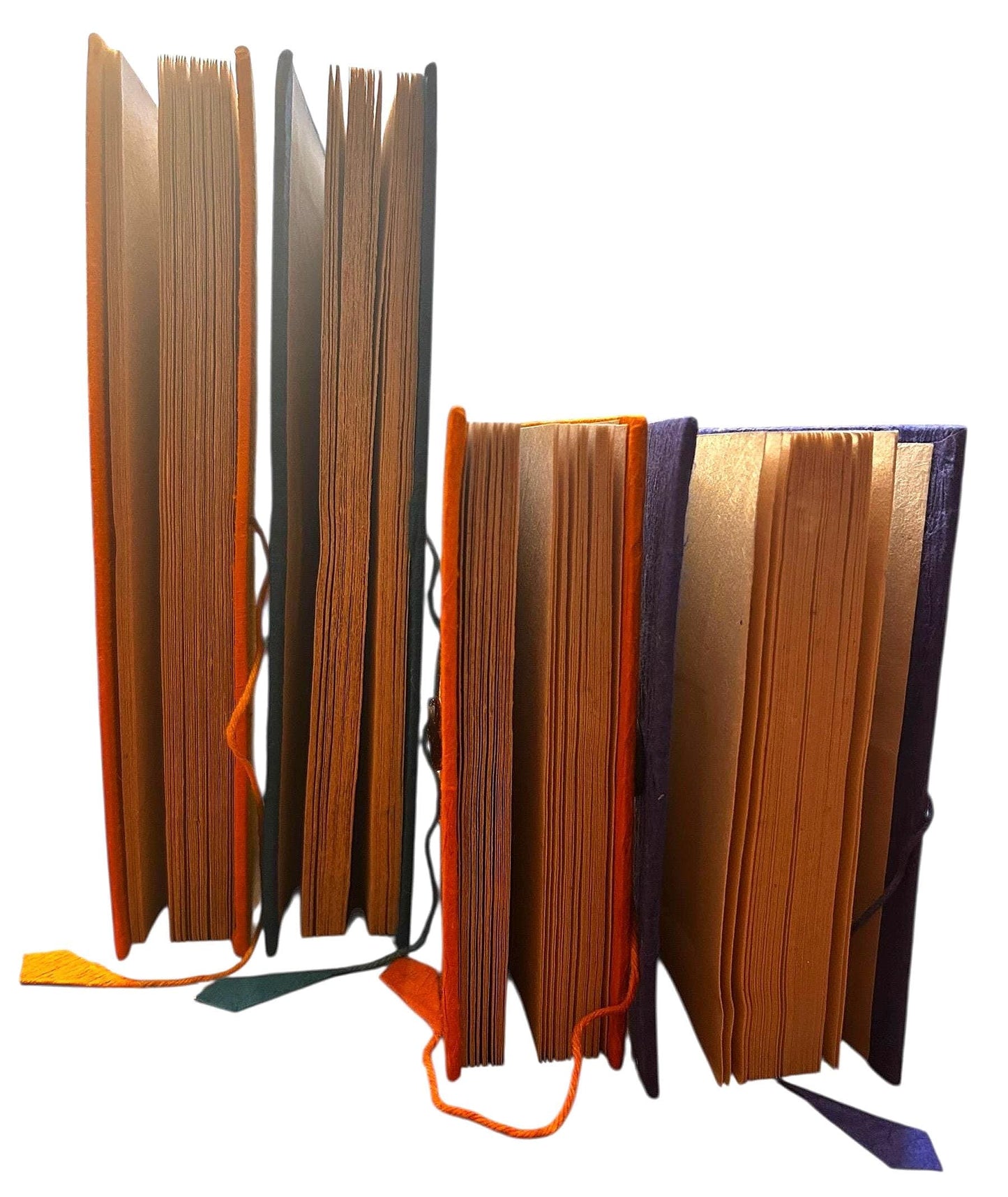 Edles, Handgemachtes Loktapapier Notizbuch mit Blattverzierung aus Nepal | 60 Seiten | Nachhaltiges Tagebuch, Eco Friendly Handmade Journal