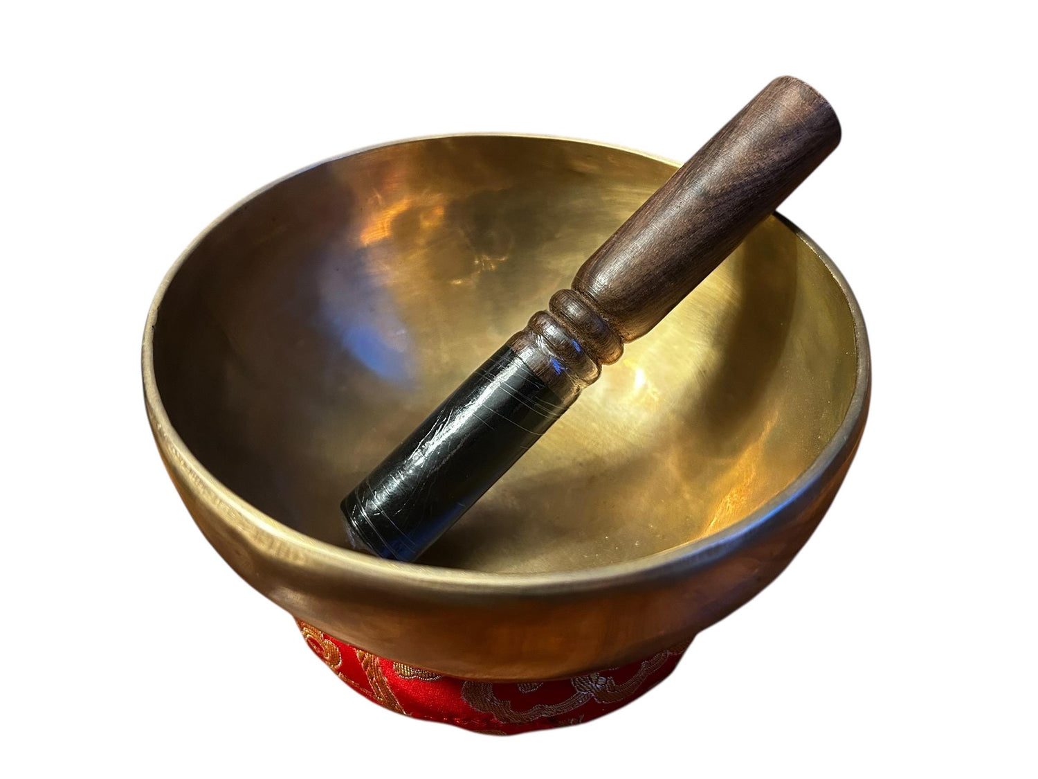 Handgefertigte Klangschale aus Nepal – Matte Bronze Singing Bowl | Meditationsschale mit Kissen & Klöppel | Yoga, Meditation Sound Healing
