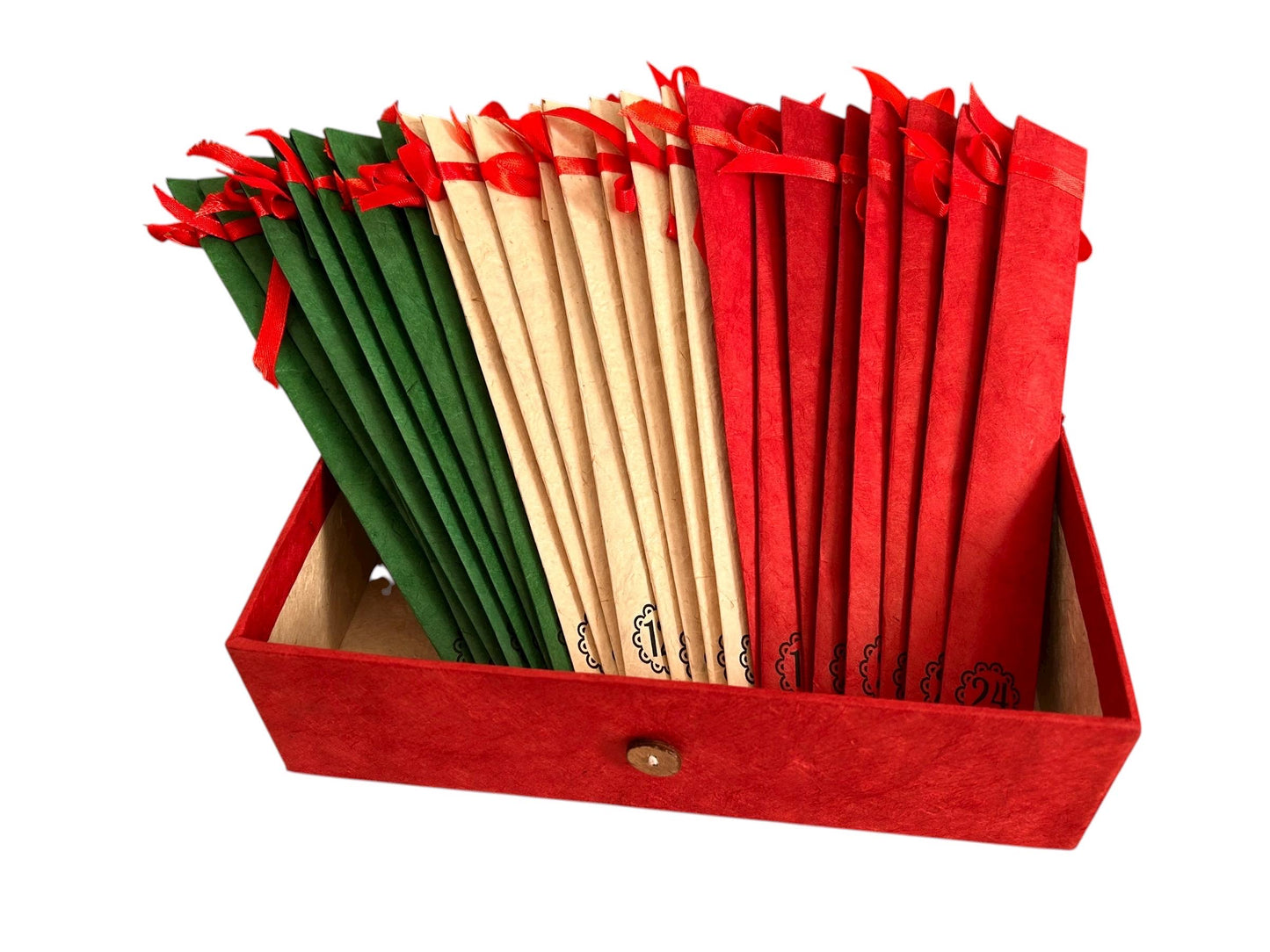 Räucherstäbchen Adventskalender – 24 handgemachte Düfte | Incense Advent Calendar | Achtsamkeit, Meditation, Geschenkidee für Weihnachten