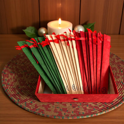 Räucherstäbchen Adventskalender – 24 handgemachte Düfte | Incense Advent Calendar | Achtsamkeit, Meditation, Geschenkidee für Weihnachten