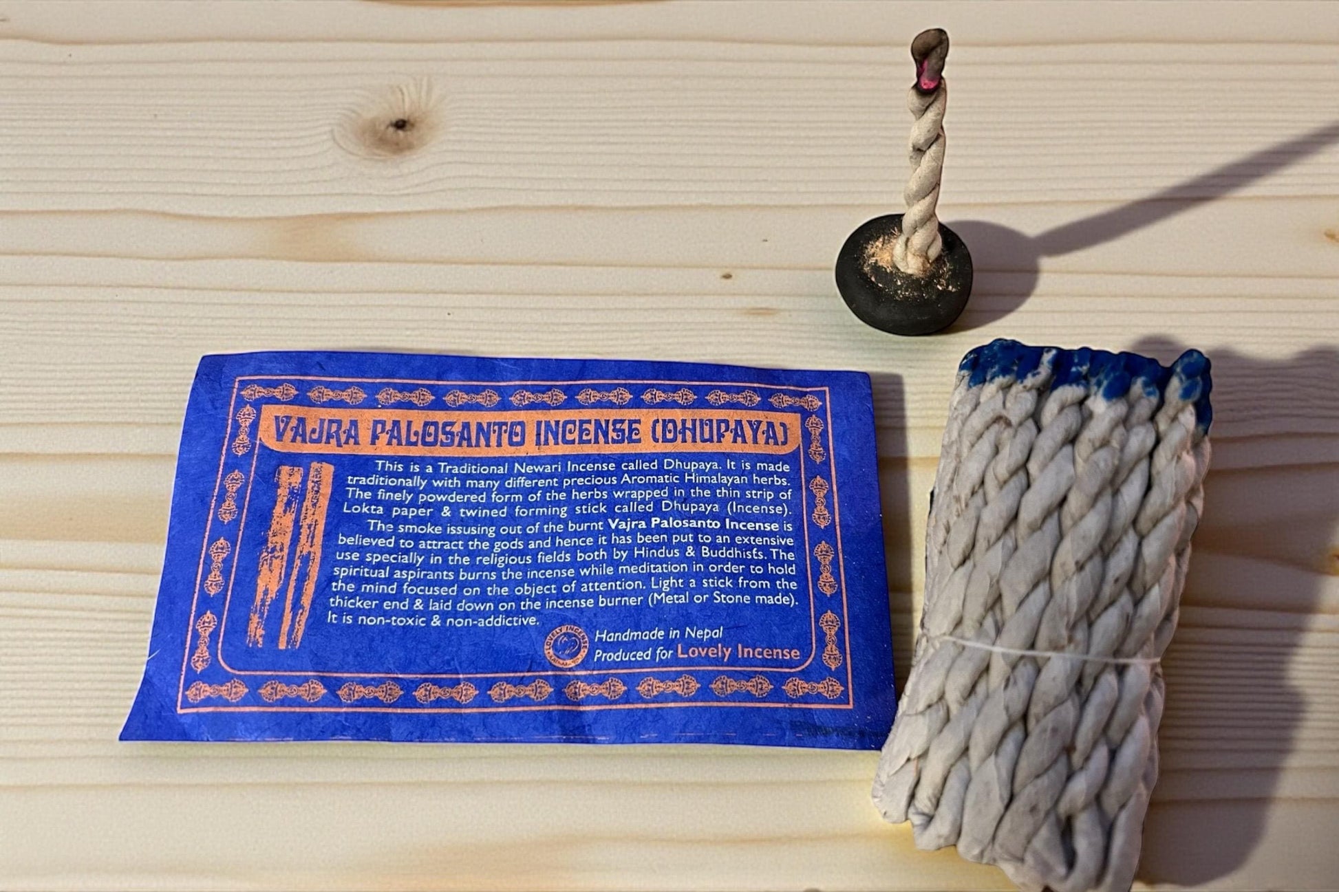 Vajra Räucherschnüre aus Nepal | Dhupaya Rope Incense | Natürlich + Handgemacht | Verschiedene Sorten | Meditation, Reinigung & Achtsamkeit