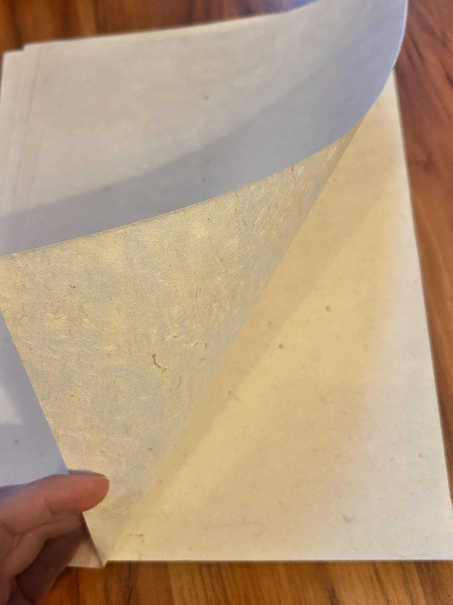 Lokta Papier A4 naturweiß – handgeschöpft in Nepal (40 gsm & 150 gsm) | DIY, Drucken, Karten, Journaling | 5/10/20 Blatt