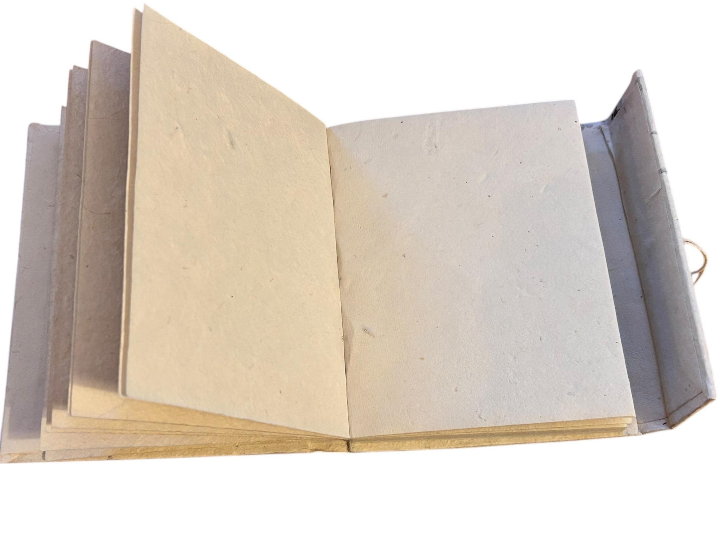 Handgemachtes Loktapapier Notizbuch „Fern“ mit echten Pflanzenblättern | aus Nepal | 40 Seiten | Nachhaltiges Tagebuch, Eco Friendly Journal