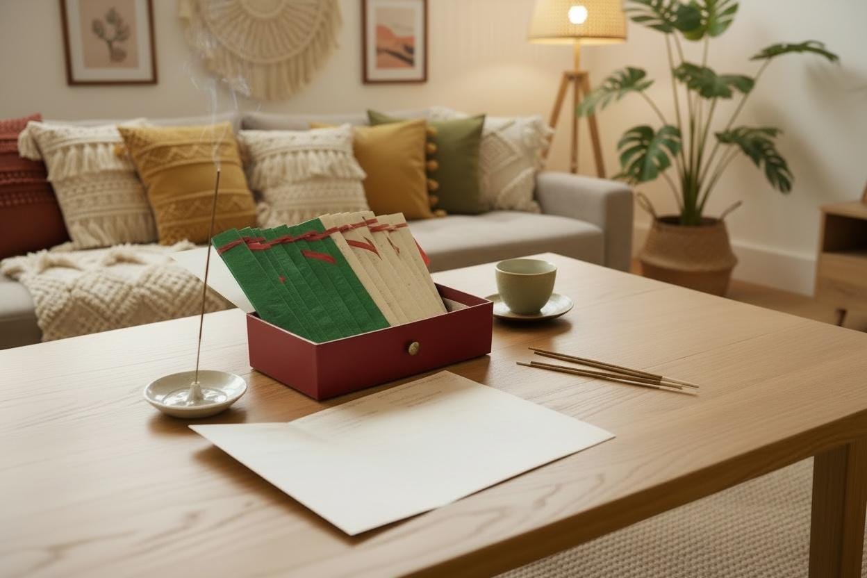 Sacred Scent Journey Räucherstäbchen Probierbox – 16 Duftsorten Set | 100 % natürlich + handgemacht | achtsames Meditation & Ritual Geschenk