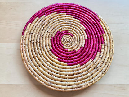 Boho Untersetzer & Wanddeko aus Naturfasern | Handgeflochten | Topfuntersetzer | Fair Trade aus Nepal | Moonj + Kansh Deko