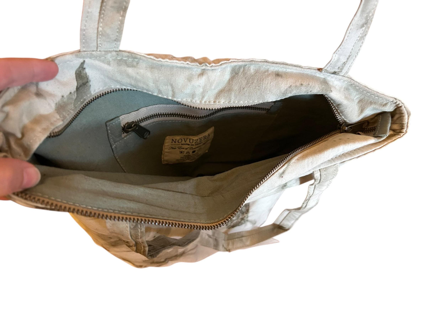 Naturgefärbter Baumwollbeutel | Pflanzenprint & Indigo Dye | Fair gefertigt in Nepal | Nachhaltige Eco Tote Bag | Fair Trade Tasche