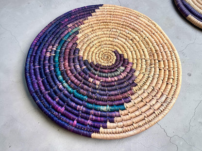 Boho Untersetzer & Wanddeko aus Naturfasern | Handgeflochten | Topfuntersetzer | Fair Trade aus Nepal | Moonj + Kansh Deko