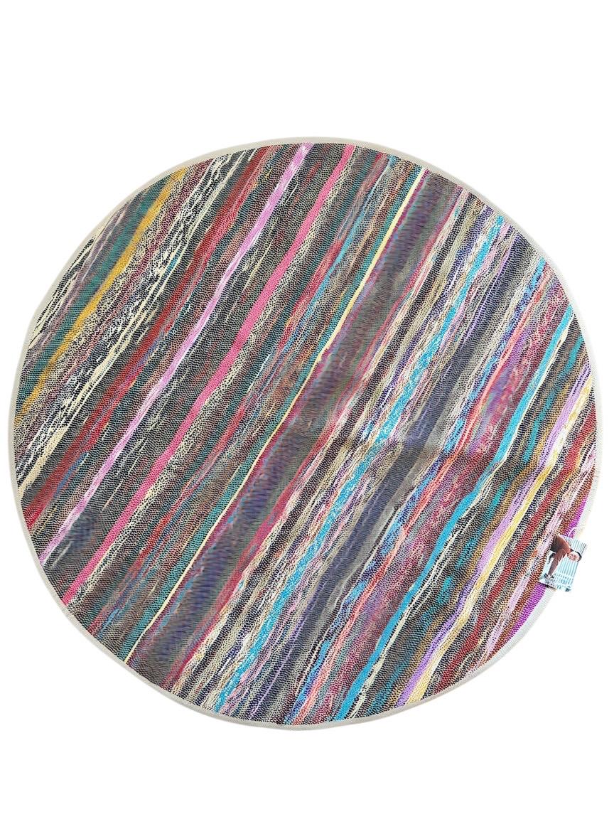 Handgewebter Sari-Teppich aus Nepal | verschiedene Größen | Läufer + Rundteppich Bunt | Fair Trade Sari Rug | Handgemachtes Unikat