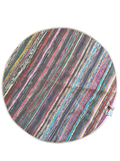 Handgewebter Sari-Teppich aus Nepal | verschiedene Größen | Läufer + Rundteppich Bunt | Fair Trade Sari Rug | Handgemachtes Unikat