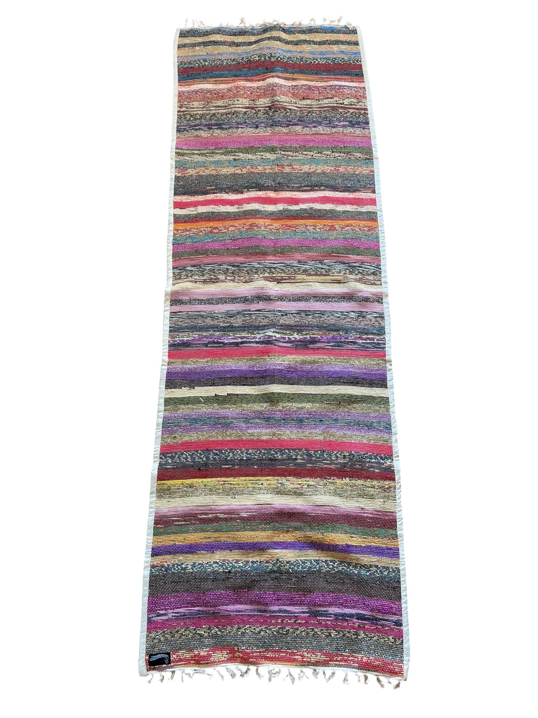 Handgewebter Sari-Teppich aus Nepal | verschiedene Größen | Läufer + Rundteppich Bunt | Fair Trade Sari Rug | Handgemachtes Unikat