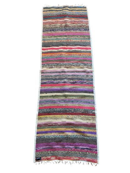 Handgewebter Sari-Teppich aus Nepal | verschiedene Größen | Läufer + Rundteppich Bunt | Fair Trade Sari Rug | Handgemachtes Unikat