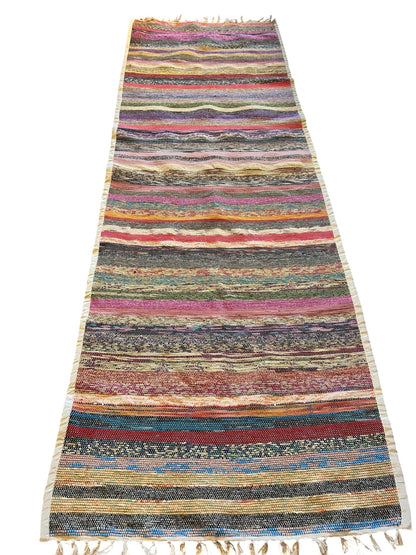 Handgewebter Sari-Teppich aus Nepal | verschiedene Größen | Läufer + Rundteppich Bunt | Fair Trade Sari Rug | Handgemachtes Unikat