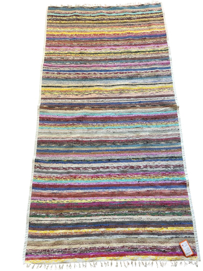 Handgewebter Sari-Teppich aus Nepal | verschiedene Größen | Läufer + Rundteppich Bunt | Fair Trade Sari Rug | Handgemachtes Unikat