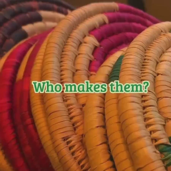 Boho Untersetzer & Wanddeko aus Naturfasern | Handgeflochten | Topfuntersetzer | Fair Trade aus Nepal | Moonj + Kansh Deko