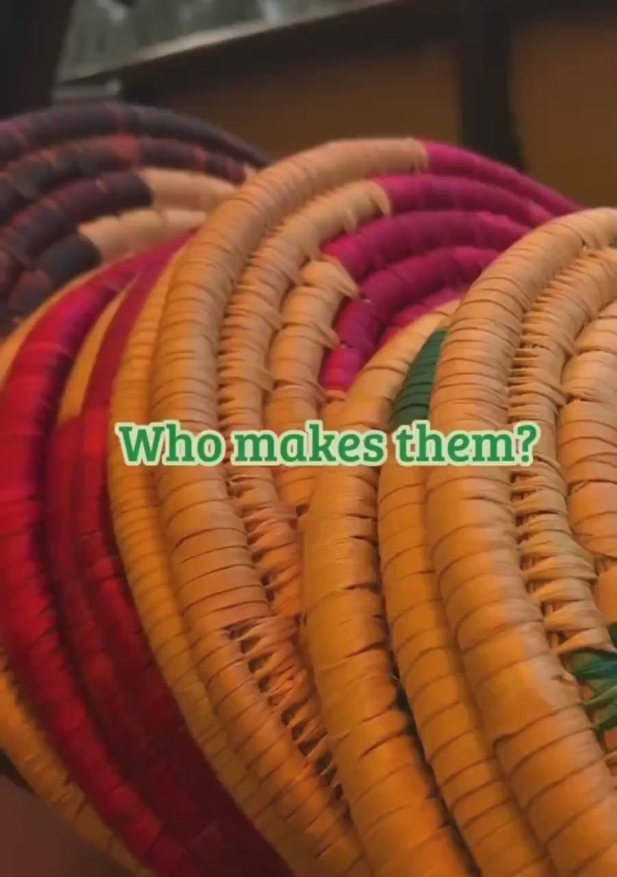 Boho Untersetzer & Wanddeko aus Naturfasern | Handgeflochten | Topfuntersetzer | Fair Trade aus Nepal | Moonj + Kansh Deko